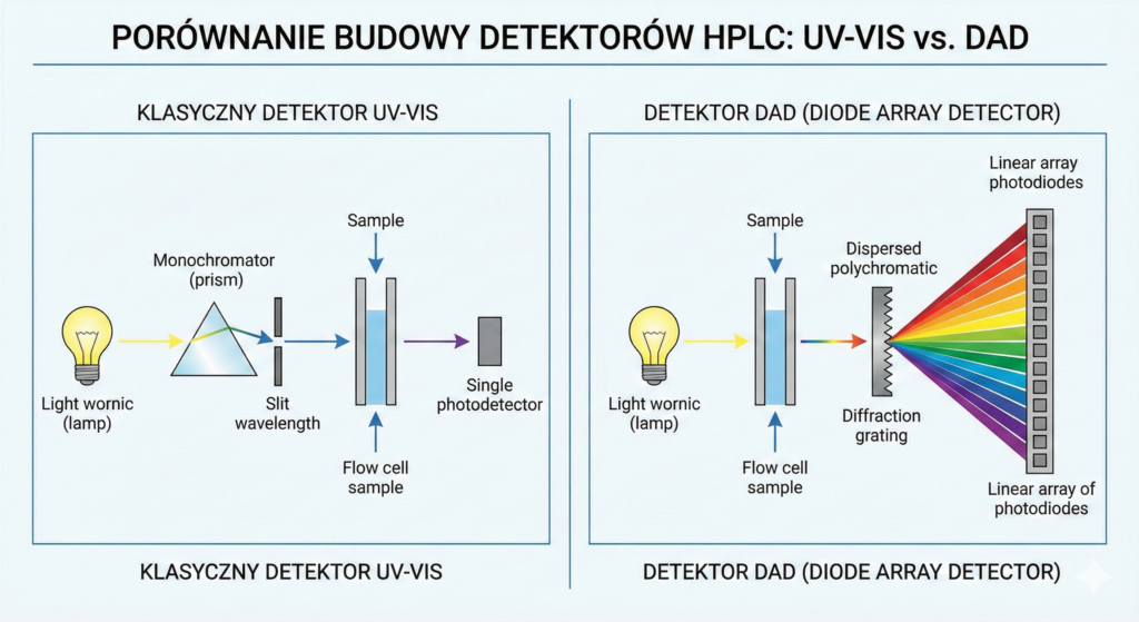 Budowa detektora UV-VIS