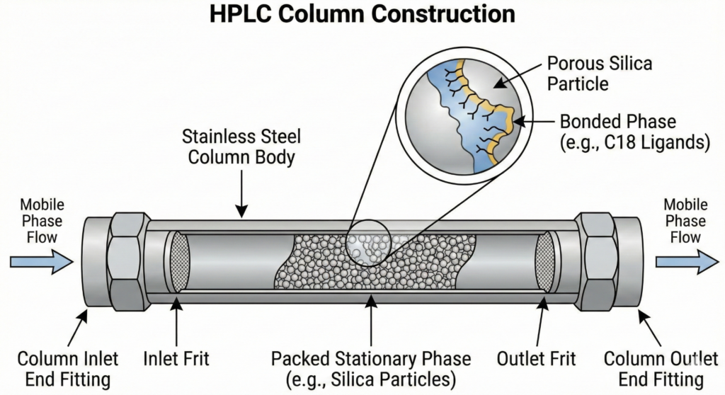 HPLC column construction