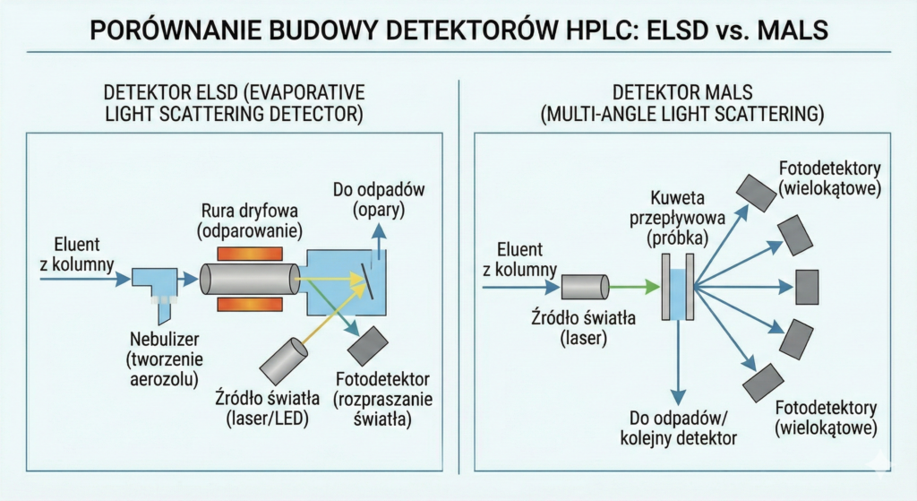 Budowa detektora ELSD i MALS